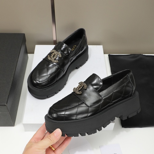 Replica Chanel Leather Shoes For Women #1258671 $105.00 USD for Wholesale