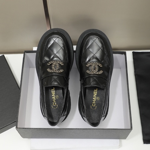 Replica Chanel Leather Shoes For Women #1258671 $105.00 USD for Wholesale