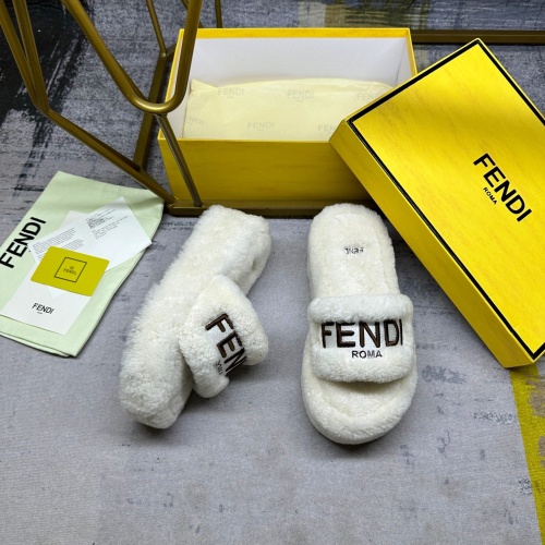 Fendi Slippers For Women #1258672 $102.00 USD, Wholesale Replica Fendi Slippers