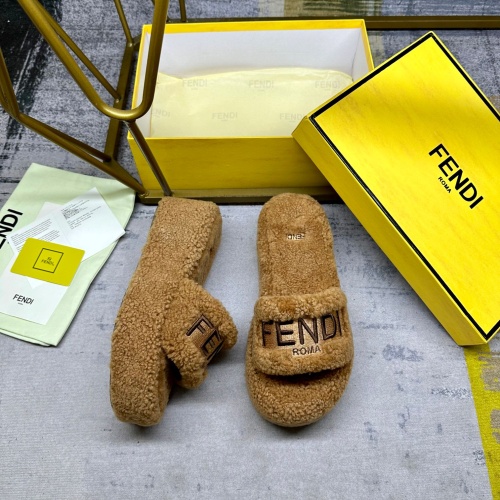 Fendi Slippers For Women #1258673 $102.00 USD, Wholesale Replica Fendi Slippers