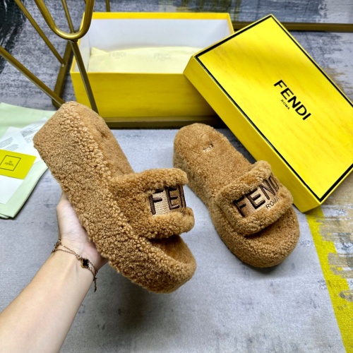 Replica Fendi Slippers For Women #1258673 $102.00 USD for Wholesale