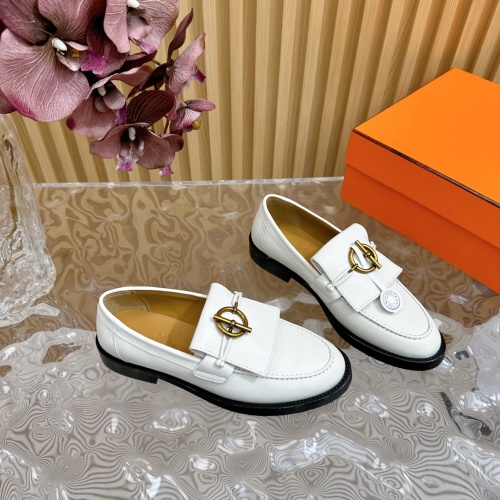 Hermes Leather Shoes For Women #1258678 $125.00 USD, Wholesale Replica Hermes Leather Shoes