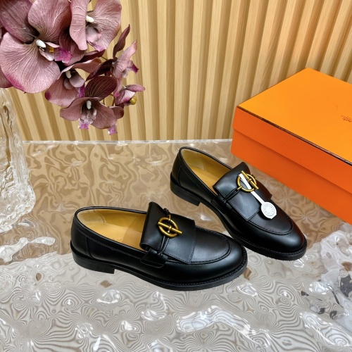 Hermes Leather Shoes For Women #1258679 $125.00 USD, Wholesale Replica Hermes Leather Shoes