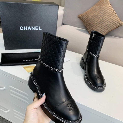 Replica Chanel Boots For Women #1258699 $102.00 USD for Wholesale