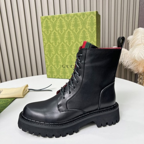 Replica Gucci Boots For Women #1258710 $115.00 USD for Wholesale