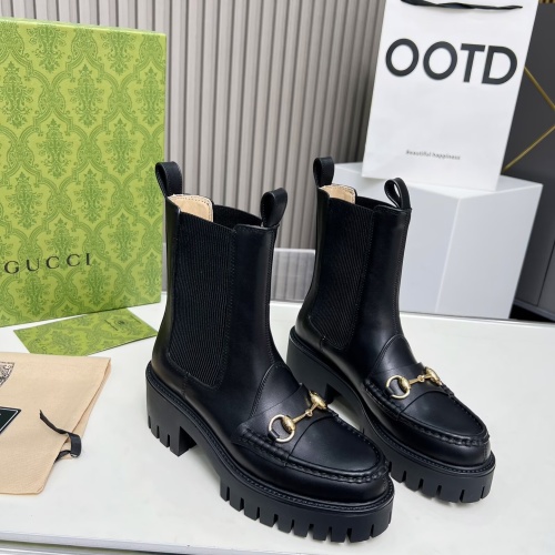 Replica Gucci Boots For Women #1258712 $118.00 USD for Wholesale