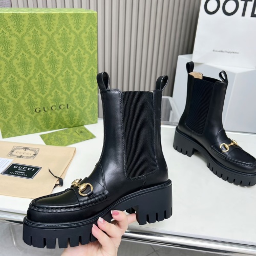 Replica Gucci Boots For Women #1258712 $118.00 USD for Wholesale