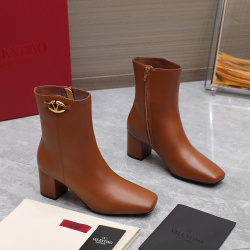 Replica Valentino Boots For Women #1258763 $130.00 USD for Wholesale