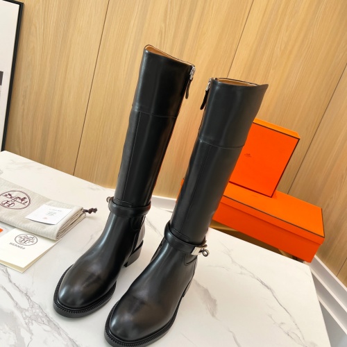 Replica Hermes Boots For Women #1258772 $158.00 USD for Wholesale