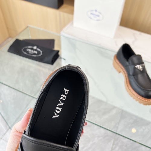 Replica Prada Leather Shoes For Women #1258783 $102.00 USD for Wholesale