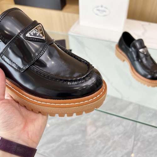 Replica Prada Leather Shoes For Women #1258789 $102.00 USD for Wholesale