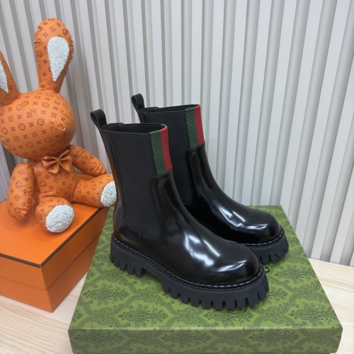 Replica Gucci Boots For Women #1258803 $122.00 USD for Wholesale