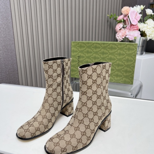 Replica Gucci Boots For Women #1258806 $122.00 USD for Wholesale