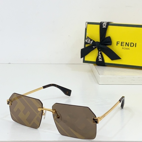 Fendi AAA Quality Sunglasses #1258887 $64.00 USD, Wholesale Replica Fendi AAA Quality Sunglasses