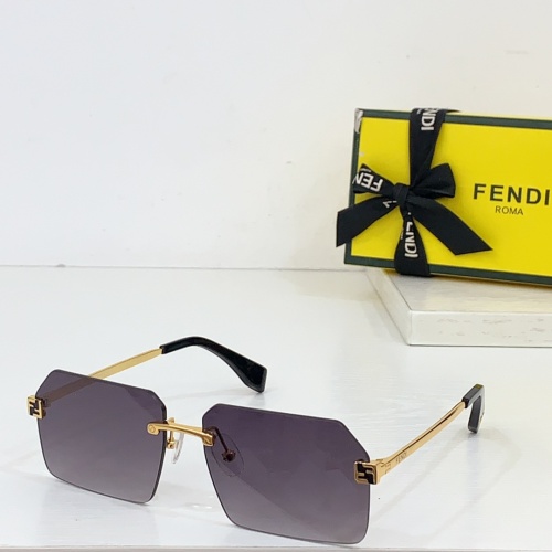 Fendi AAA Quality Sunglasses #1258889 $64.00 USD, Wholesale Replica Fendi AAA Quality Sunglasses