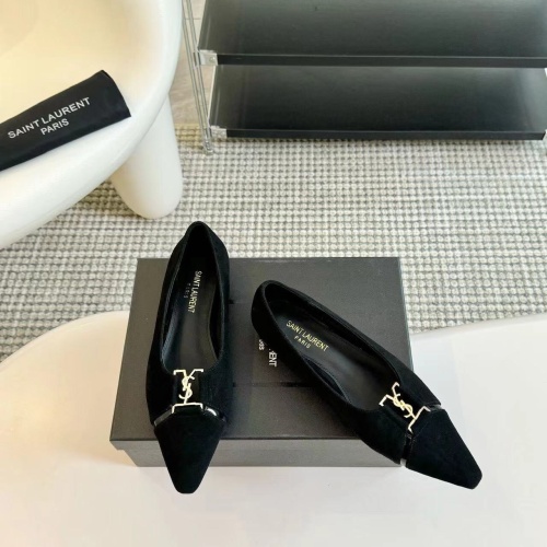 Replica Yves Saint Laurent YSL Flat Shoes For Women #1258912 $108.00 USD for Wholesale