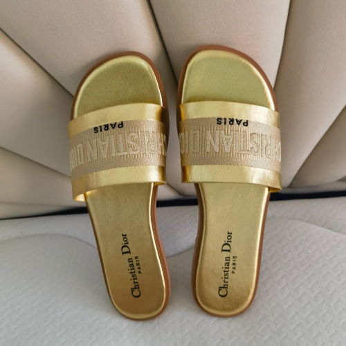 Replica Christian Dior Slippers For Women #1258985 $80.00 USD for Wholesale