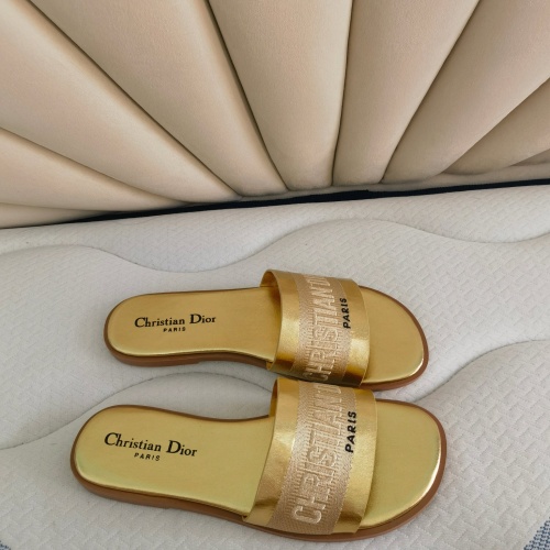 Replica Christian Dior Slippers For Women #1258985 $80.00 USD for Wholesale