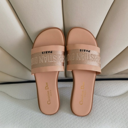 Replica Christian Dior Slippers For Women #1258986 $80.00 USD for Wholesale