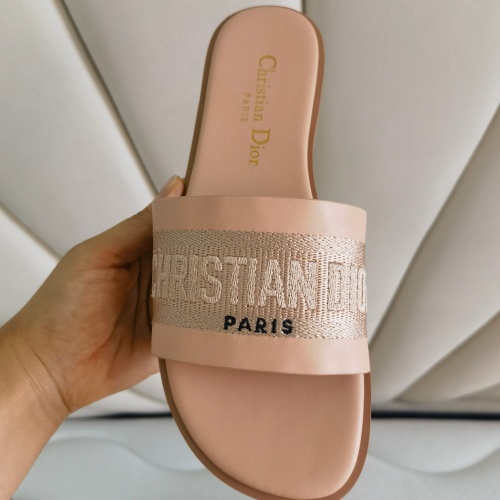 Replica Christian Dior Slippers For Women #1258986 $80.00 USD for Wholesale