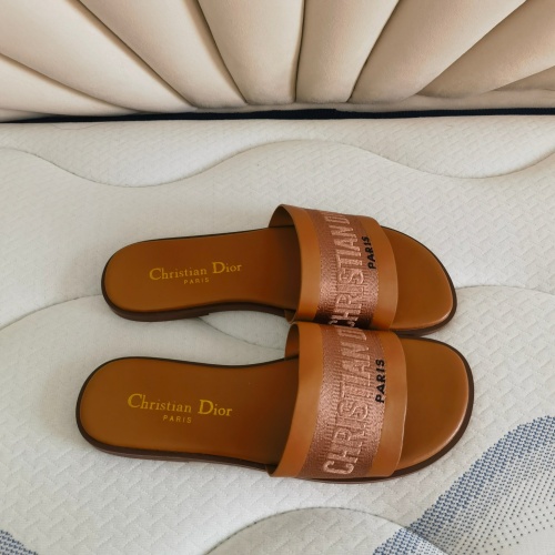 Replica Christian Dior Slippers For Women #1258987 $80.00 USD for Wholesale