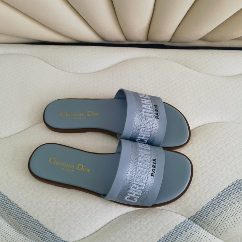 Replica Christian Dior Slippers For Women #1258988 $80.00 USD for Wholesale