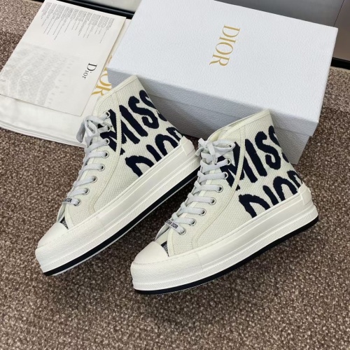 Replica Christian Dior High Top Shoes For Women #1259045 $105.00 USD for Wholesale