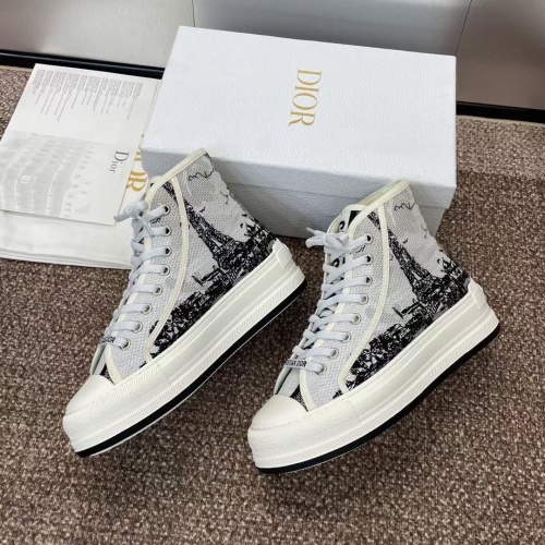 Replica Christian Dior High Top Shoes For Women #1259048 $105.00 USD for Wholesale