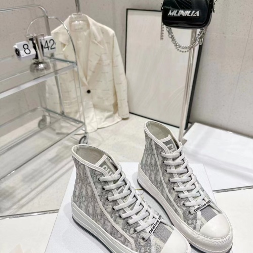 Replica Christian Dior High Top Shoes For Women #1259053 $105.00 USD for Wholesale