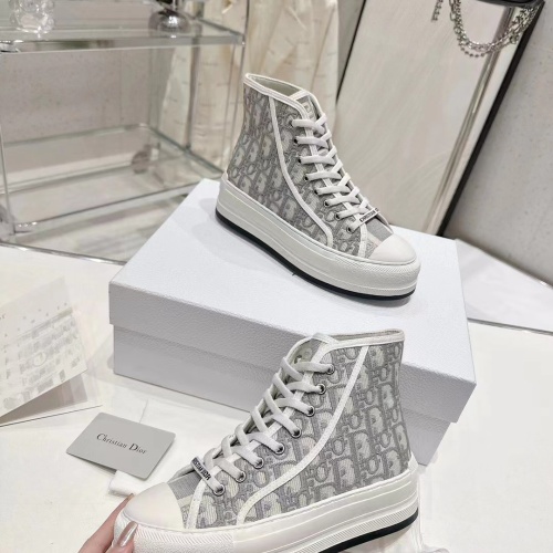 Replica Christian Dior High Top Shoes For Women #1259053 $105.00 USD for Wholesale