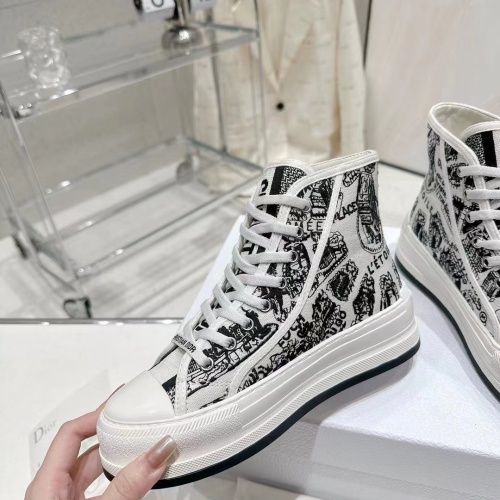 Replica Christian Dior High Top Shoes For Women #1259055 $105.00 USD for Wholesale