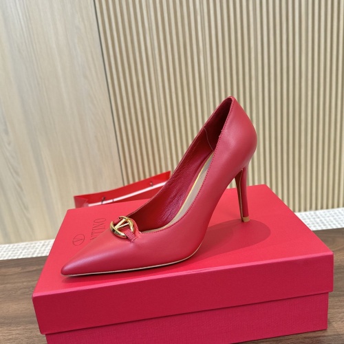 Replica Valentino High-Heeled Shoes For Women #1259176 $102.00 USD for Wholesale