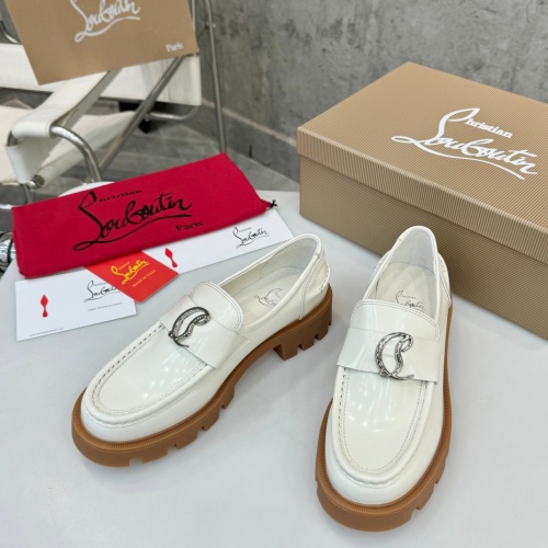 Replica Christian Louboutin Leather Shoes For Women #1259193 $105.00 USD for Wholesale