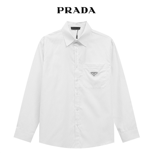 Prada Shirts Long Sleeved For Men #1259223 $42.00 USD, Wholesale Replica Prada Shirts