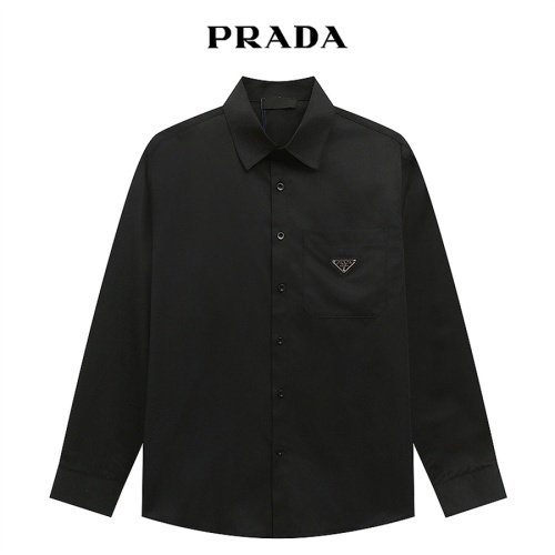 Prada Shirts Long Sleeved For Men #1259224 $42.00 USD, Wholesale Replica Prada Shirts