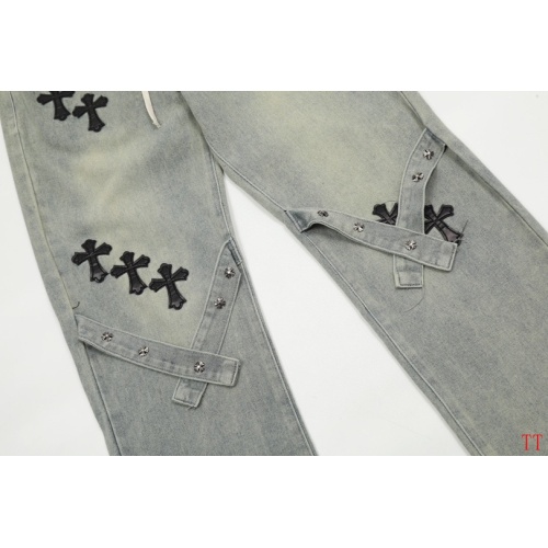 Replica Chrome Hearts Jeans For Men #1259385 $48.00 USD for Wholesale