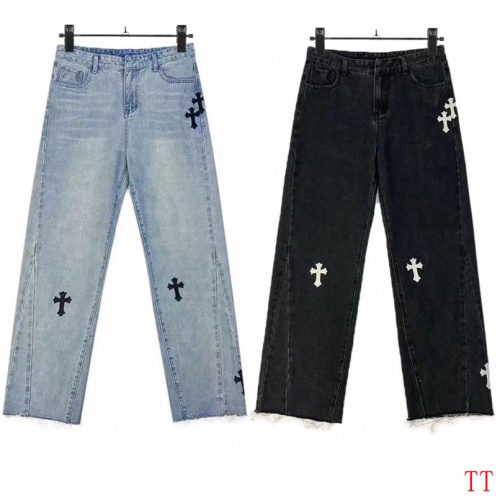 Replica Chrome Hearts Jeans For Men #1259388 $48.00 USD for Wholesale