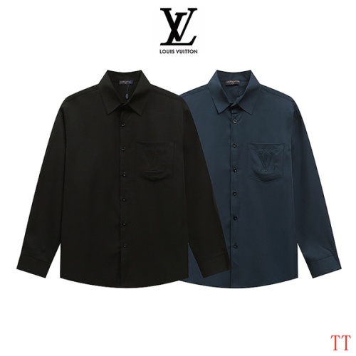 Replica Louis Vuitton LV Shirts Long Sleeved For Men #1259414 $39.00 USD for Wholesale