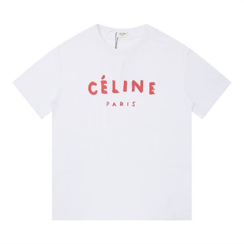 Celine T-Shirts Short Sleeved For Unisex #1259545 $34.00 USD, Wholesale Replica Celine T-Shirts