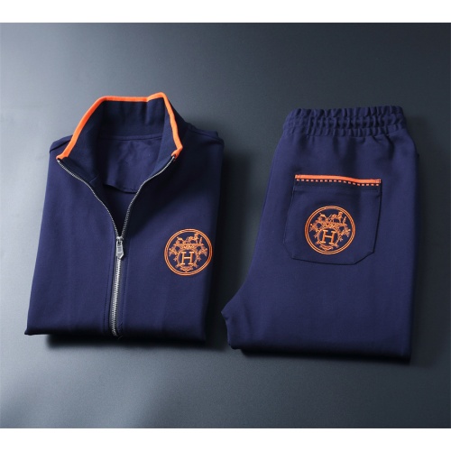 Replica Hermes Tracksuits Long Sleeved For Men #1259638 $92.00 USD for Wholesale