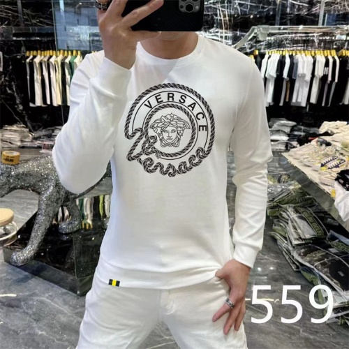 Versace Hoodies Long Sleeved For Men #1259735 $48.00 USD, Wholesale Replica Versace Hoodies