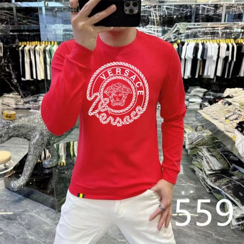 Versace Hoodies Long Sleeved For Men #1259740 $48.00 USD, Wholesale Replica Versace Hoodies