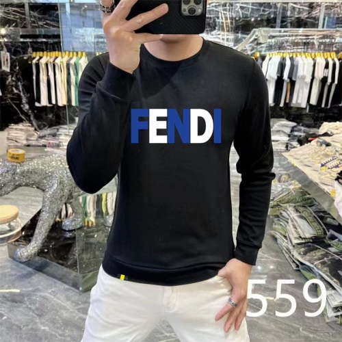 Fendi Hoodies Long Sleeved For Men #1259752 $48.00 USD, Wholesale Replica Fendi Hoodies