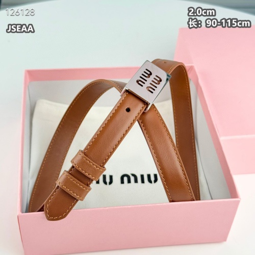 MIU MIU AAA Quality Belts For Women #1259929 $45.00 USD, Wholesale Replica MIU MIU AAA Quality Belts