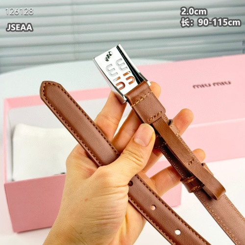 Replica MIU MIU AAA Quality Belts For Women #1259929 $45.00 USD for Wholesale