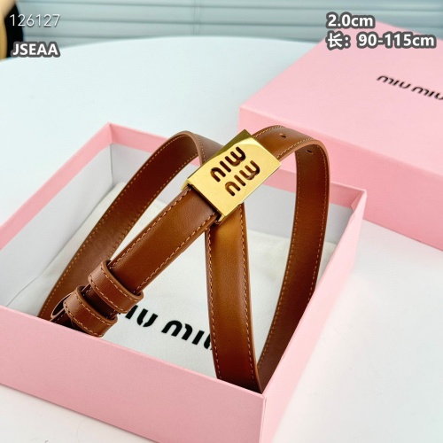 MIU MIU AAA Quality Belts For Women #1259930 $45.00 USD, Wholesale Replica MIU MIU AAA Quality Belts