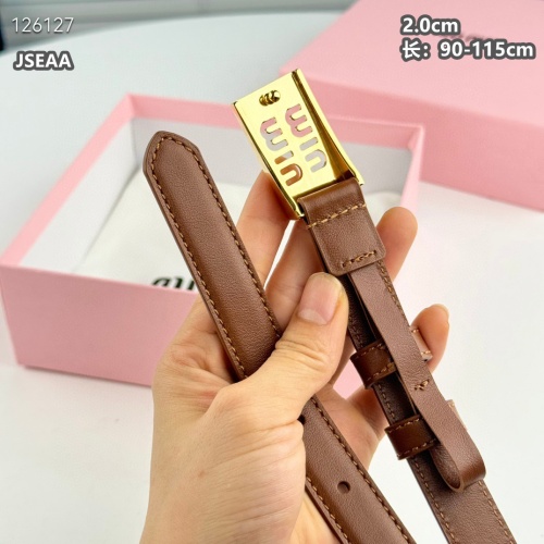 Replica MIU MIU AAA Quality Belts For Women #1259930 $45.00 USD for Wholesale