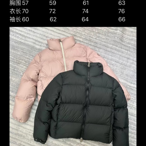 Replica Moncler Down Feather Coat Long Sleeved For Women #1259970 $170.00 USD for Wholesale