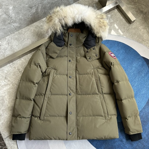 Canada Goose Down Feather Coat Long Sleeved For Men #1259974 $170.00 USD, Wholesale Replica Canada Goose Down Feather Coat