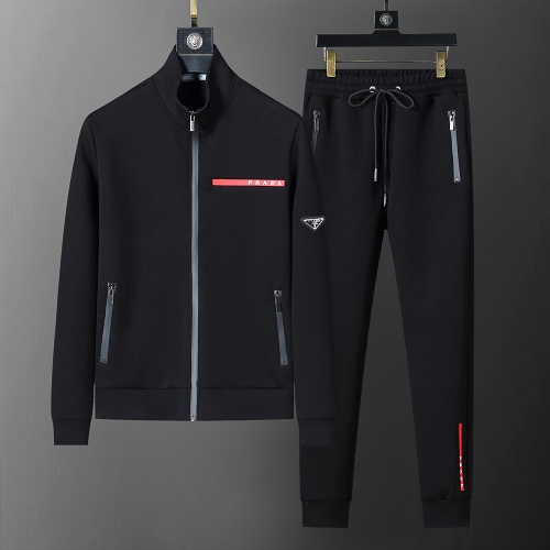 Prada Tracksuits Long Sleeved For Men #1260197 $68.00 USD, Wholesale Replica Prada Tracksuits